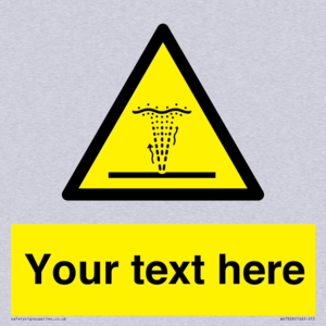 Custom warning geyser water jet